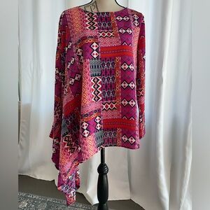 Studio Y Colorful Geometric Blouse